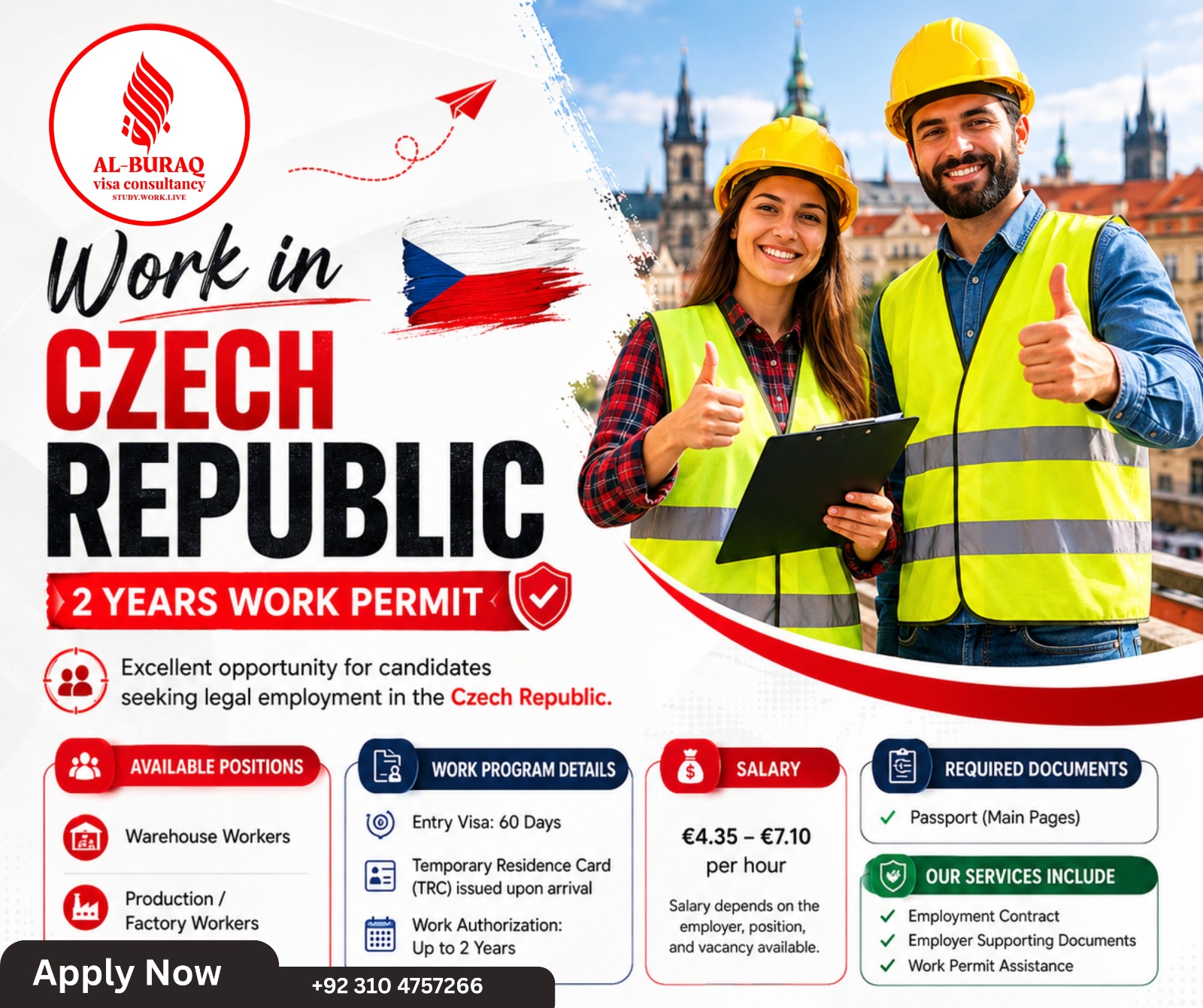 Czech Republic Work Visa - Al Buraq Visa Consultancy